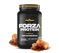 BigMan | Forza Protein 1kg | Proteína 80% | Aislado proteína Soja + Concentrado proteína Whey | Creatina | Alto Contenido en Proteínas y Recuperador (1 Kg, Caramelo salado)