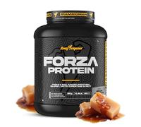 BigMan | Forza Protein 2kg | Proteína 80% | Aislado proteína Soja + Concentrado proteína Whey | Creatina | Alto Contenido en Proteínas y Recuperador (2,1Kg, Caramelo salado)