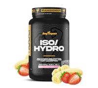 Bigman | ISO HYDRO | AISLADO DE PROTEÍNA DE LECHE + COLÁGENO HIDROLIZADO | ALTO CONTENIDO PROTEICO | TEXTURA CREMOSA | BUENA DISOLUCIÓN (900 gr, Fresa y Plátano)