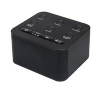 BIGMONGAT White Noise Sleep Machine para bebés,6 sonidos relajantes naturales,máquina de sueño de ruido blanco portátil,alimentada por adaptadores AC (incluidos),adecuada para bebés y adultos.Negro