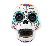 BigMouth Inc. Abrebotellas de calavera de azúcar, divertido montaje en la pared, accesorios divertidos para bar en casa, es una gran idea de regalo, color negro