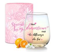 BigNoseDeer Regalos para mujer, copa de vino sin tallo, regalos de cumpleaños para mujeres