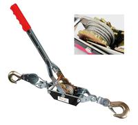 Bigorenda Come Along Winch 2T, cable de acero resistente de 2 ganchos, extractor de potencia de doble engranaje, cable viene junto con cable de acero de 7 pies, cable de cabrestante de mano, engranaje