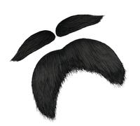 Bigote amarillo | Accesorios autoadhesivos para cosplay - Cejas de barba para adultos - para cosplay, , carnaval, festival, Navidad, teatro, escuela, obras de