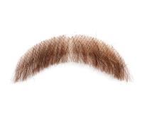 Bigote Cabello humano Barba realista 3.15 '' Barba de gorrión Perilla Invisible Cordón de cabello facial para Halloween Divertido disfraz de cosplay Marrón Favor de fiesta