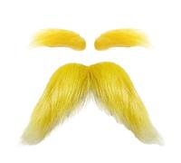 Bigote falso rubio - Adhesivo para disfraces | Disfraz de Navidad , para Halloween Festival Party Eventos Vacaciones Otoño Viaje Personaje Espectáculo Teatral