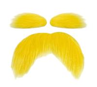 Bigote Rubio | Accesorios Divertidos Autoadhesivos Para Fiestas | Disfraz De Navidad,Para Viajes Hogueras Eventos Fiesta de Halloween Actuación en Escenario Festival Vacaciones Jardín