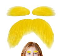 Bigote y cejas naranjas - Artículos divertidos y autoadhesivos para de disfraces de Navidad | Set de disfraces cómicos para el carácter de eventos de hogueras otoñales de de fes