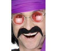 Smiffys Bigote de los 70, negro, autoadhesivo