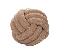 Bigougem Almohada de Bola de Nudo, Almohada de Bolas anudadas Ultra Suave compañerismo Decorativo Tejido a Mano Bola Anudada de Terciopelo cojín de Terciopelo, cojín de Nudos, Almohada de sofá Caqui