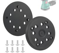 BIGP 2 discos de lijado de velcro de 125 mm con gancho y bucle, 8 agujeros y 4 ojos, placa de lijado compatible con lijadora orbital Bosch PEX 270 A y PEX 270 AE con tornillos