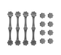 BIGP Hebillas Magnéticas para Air Fryer - 12 Piezas, Clips de Silicona Resistente al Calor para Sujetar Papel de Horno, Reutilizables y con Imanes Fuertes (Gris)