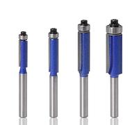 BIGP Juego de 4 brocas de 6 mm para fresadora de rodamiento de extremo superior, juego de brocas de 1/4", 5/16", 3/8" y 1/2" de diámetro de corte