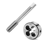 BIGP M12*1.5MM Juego de taraudos y roscas con filete métrico, M12*1.5mm Kit de taraudo y roscado HSS, taraudo manual con filete derecho, para reparación de fileteado por golpeteo