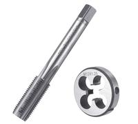 BIGP M12 x 1,25 mm Juego de de Machos de Roscar Métrica, Juego de Machos y Terraja HSS, Rosca Derecha y Cortador de Rosca Fina, Cortador de Roscar Recto Estriado