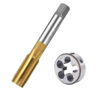 BIGP M16 x 1,5 mm Juego de de Machos de Roscar Métrica, Juego de Machos y Terraja HSS, Rosca Derecha y Cortador de Rosca Fina, Cortador de Roscar Recto Estriado