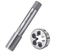 BIGP M18 x 1,5 mm Juego de de Machos de Roscar Métrica, Juego de Machos y Terraja HSS, Rosca Derecha y Cortador de Rosca Fina, Cortador de Roscar Recto Estriado