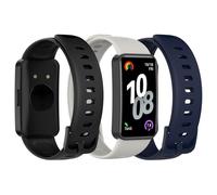 Bigqin 3 Piezas Correa Compatible con Huawei Band 10/9/8, Pulsera de Silicona Suave Reemplazo Deportiva Respirable Reloj Banda, 5.1"-8.8", Negro, Azul, Gris