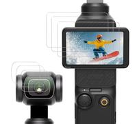 Bigqin 6 Piezas Protector Pantalla Compatible con DJI Osmo Pocket 3, 3 Protectora Visualización, 3 Lente Protect, HD Cristal Vidrio Templado Proteger 9H Ultra-Thin Anti-Rasguños
