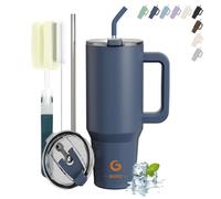 BIGRD Taza Térmica Termo 1.18L (40oz) con Pajita Reutilizable - Acero Inoxidable Doble Pared Vacío,100% Antifugas,Asa Ergónomica, Tapa a Prueba de Fugas,Ideal Viaje, Gimnasio, Oficina (Twilight)
