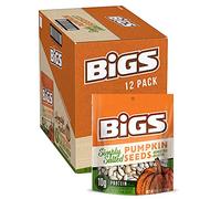 BIGS Semillas de calabaza ligeramente saladas Keto Snack 5 onzas (paquete de 12)