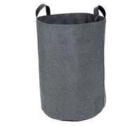 Bigso Box of Sweden Cesto de tela para ropa, juguetes, etc. - Cubo de almacenaje con dos asas - Cubo para la ropa sucia grande, de poliéster y cartón con aspecto de lino - gris