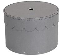 Bigso Box of Sweden Juego de 2 Cajas Redondas con Tapa - Cajas Organizadoras para Ropa, Juguetes, etc. - Cajas de Almacenaje Decorativas de Tablero de Fibras y Papel - Gris