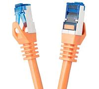 BIGtec Cable Ethernet CAT 7 1m Cable de Red Ethernet naranja cable de conexión Cable LAN RJ45 CAT7 Cable patch