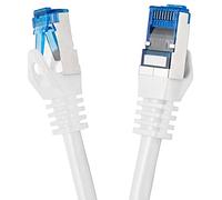 BIGtec Cable Ethernet CAT 7 50m Cable de Red Ethernet blanco cable de conexión Cable LAN RJ45 CAT7 Cable patch