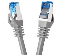 BIGtec Cable Ethernet CAT 7 Cable de Red 0,25m LAN de Conexion RJ45 Conector Gigabit POE gris 0,25 metros compatible Playstation PS4 PS5 xBox Switch Smat TV Box Router PC Laptop NAS