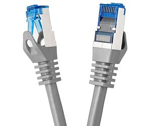 BIGtec Cable Ethernet CAT 7 Cable de Red 10m LAN de Conexion RJ45 Conector Gigabit POE gris 10 metros compatible Playstation PS4 PS5 xBox Switch Smat TV Box Router PC Laptop NAS