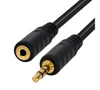 BIGtecKlinken - Cable de Audio Adaptador Jack (Conector 3,5 mm) 2, 5 m - Extensión de 3, 5 mm