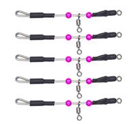 BIGULA 5 Piezas Conector de Pesca Giratorio de rodamiento Gancho rápido Reemplazo de Aparejos de Pesca para Piezas de Pesca de Agua Dulce y Salada