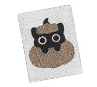 BIGULA Bloc de dibujos animados de Halloween con patrón de Mahjong, rascador, papel corrugado, juego de interior para mascotas, gatos, arañazos para interiores y muebles