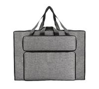 BIGULA Bolsa portátil para pintura de acuarela, tablero de dibujo, bolsa de almacenamiento, pequeña carpeta de arte con asa para obras de arte y lienzo, gris claro