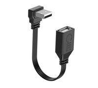 BIGULA Cable de extensión USB 2.0 macho a hembra, cable de datos USB de carga para disco duro, impresora, teclado, línea curva de 90°, cable de cámara