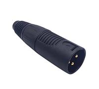 BIGULA Conector de cable XLR macho/hembra de 3 pines multiuso, 3 polos, conector XLR para micrófono, adaptador de conector de micrófono de alta conductividad