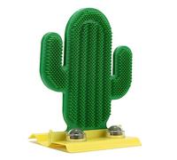 BIGULA Juguete interactivo de cactus para gatos, cepillo de montaje en pared, juguete para ejercicio divertido, sofá, rascador, peluquería, juguete de aseo para gatos