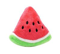 BIGULA Juguete interactivo de peluche chirriante para esconder y buscar con forma de sandía para cachorros de raza reductora de aburrimiento