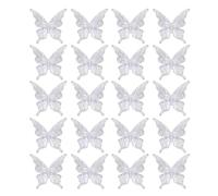 BIGULA Paquete de 20 cuentas de mariposa coloridas para hacer joyas y proyectos de manualidades, cuentas espaciadoras sueltas para collares, pulseras