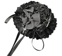 BIGULA Pasadores de encaje con pinza para el pelo para mujer, tocado para maquillaje, fiesta, máscaras, roseta, sombrero, cosplay