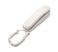 BIGULA Teléfono de pared fijo fijo con función de pausa silencio y remarcado, teléfono de escritorio con cable de línea delgada, teléfono de escritorio montado en la pared