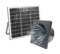 BIGULA Ventilador de energía solar de 12 V y 12 W para invernadero, refrigeración por aire, escape de circulación para cobertizos exteriores de gallineros