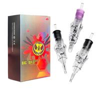BIGWASP Classic - 50 Piezas Surtido de Cartuchos de Agujas para Tatuar, Mixtas 1003RL, 1005RL, 1007RL, 1207RM, 1209RM Desechables, Round Liner y Magnum Curva