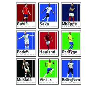 BigWig Prints Arte de pared de fútbol, póster de fútbol Haaland, pósteres de fútbol para dormitorio de niños, póster de Erling Haaland, arte de fútbol, pósteres Mbappe para dormitorio de niños, juego