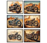BigWig Prints Harley Davidson - Arte de pared de motocicleta, decoración de Harley Davidson, decoración de motocicleta, póster de Harley Davidson, póster de motocicleta, decoración de pared de