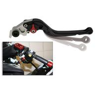 Bihr Palanca izquierda plegable aluminio anodizado negro, negro