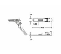 Bihr Serie de orejetas macho 110ML Ø0.85mm²/1.25mm² - 50pcs, tamaño 70 mm para Hombres