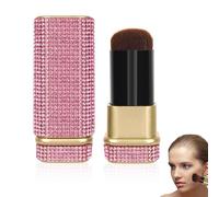 Biiange Brocha retráctil para rubor, brochas de maquillaje con diamantes brillantes, herramienta cosmética retráctil para base de maquillaje, colorete facial, con tapa, ajustable (1 unidad)