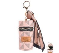 Biiange Estuche para lápiz labial, organizador de pintalabios, bolsa portátil para pintalabios de viaje (rosa)